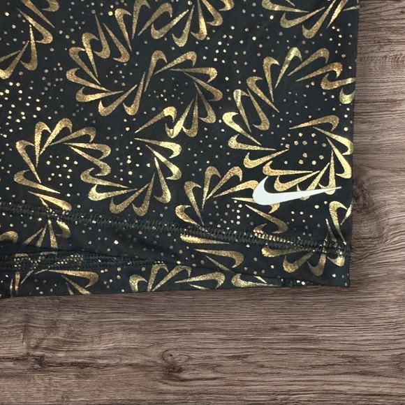 NWOT - Nike Women's Athletic Shorts in Black and Gold - Picture 3 of 5